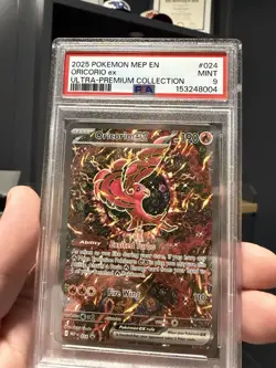 2025 POKEMON MEP EN-ME BLACK STAR PROMO #024 ORICORIO EX PSA 9 - Image 1