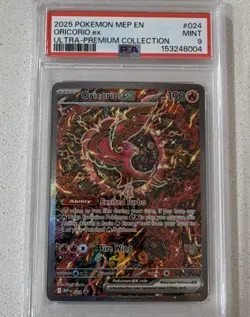 2025 POKEMON MEP EN-ME BLACK STAR PROMO #024 ORICORIO EX PSA 9 - Image 2