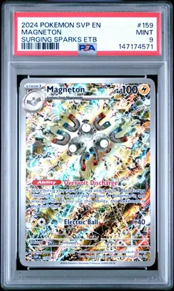 2024 POKEMON SVP EN-SV BLACK STAR PROMO #159 MAGNETON PSA 9 - Image 1