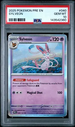 2025 POKEMON PRE EN-PRISMATIC EVOLUTIONS #040 SYLVEON PSA 10 - Image 1