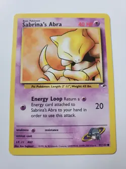 SABRINA'S ABRA 91/132 Gym Challenge Pokemon 2000 VLP - Free S/H in US - Image 1
