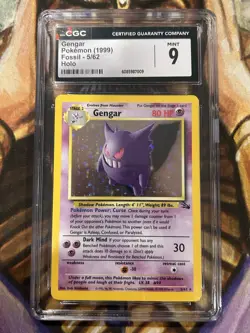 1999 Pokemon Gengar (5/62) Fossil Unlimited English Holo Rare - CGC 9 Mint 🔥 - Image 1