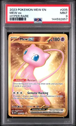 2023 Pokemon MEW EN 151 Mew EX Hyper Rare #205 PSA 9 MINT - Image 1