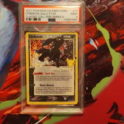 Umbreon Star 17/17 Celebrations Gold Star PSA 9 Holo Pokemon TCG - Image 1