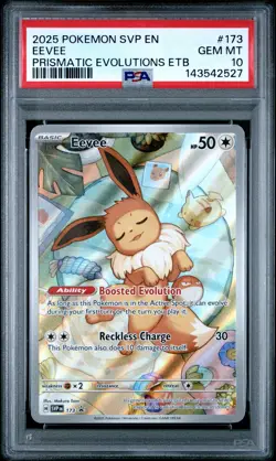 2025 POKEMON SVP EN-SV BLACK STAR PROMO #173 EEVEE PSA 10 - Image 1