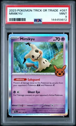 2023 POKEMON TRICK OR TRADE #097 MIMIKYU PSA 9 - Image 1