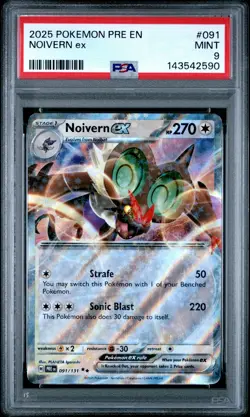 2025 POKEMON PRE EN-PRISMATIC EVOLUTIONS #091 NOIVERN EX PSA 9 - Image 1