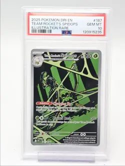 TEAM ROCKET'S SPIDOPS 2025 POKEMON S & V ILLUSTRATION RARE PSA 10 Q1048 - Image 1