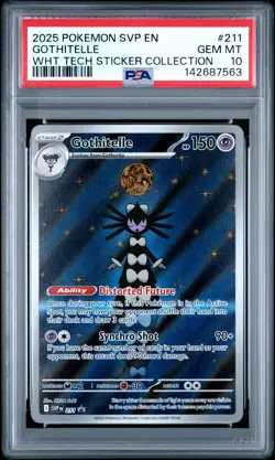 2025 POKEMON WHITE FLARE TECH STICKER COLLECTION PROMO GOTHITELLE PSA 10 - Image 1
