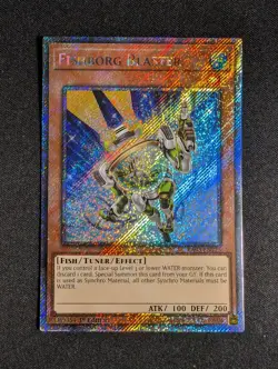Yugioh - Fishborg Blaster RA03-EN225 1st Edition Platinum Secret Rare NM - Image 1