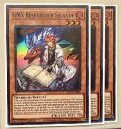 Yugioh! 3x GMX Researcher Selande BPRO-EN090 Super Rare 1st Ed NM - Image 1