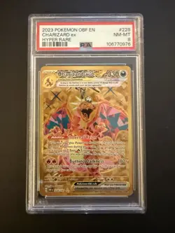 2023 POKEMON OBF EN-OBSIDIAN FLAMES HYPER RARE #228 CHARIZARD EX PSA 8 - Image 1