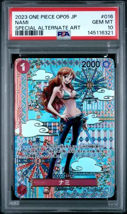 2023 ONE PIECE JPN AWAKENING OF THE NEW ERA SPECIAL ALT ART #016 NAMI PSA 10 - Image 1