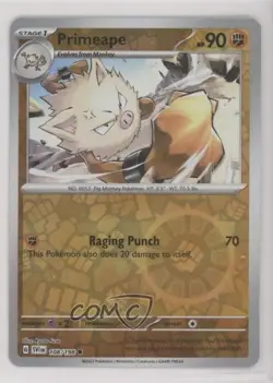 Primeape Reverse Foil Pokemon SV01: Scarlet & Violet #108 - Image 1