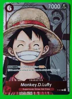 Monkey.D.Luffy P-001 Promo 25th Anniversary Alt Art One Piece TCG English NM - Image 1