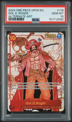 2024 ONE PIECE OP09-EMPERORS IN THE NEW WORLD ALTERNATE ART GOL D. ROGER PSA 10 - Image 1