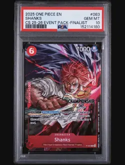 2025 One Piece TCG Shanks Championship Event Pack Finalist - Textured - English - Image 1
