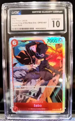 CGC 10 Sabo OP05-007 SR One Piece Awakening Of The New Era 2023 Gem Mint - Image 1