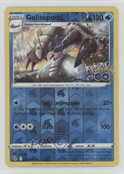 Golisopod Reverse Foil Pokemon Sword & Shield Pokemon Go #026 - Image 1