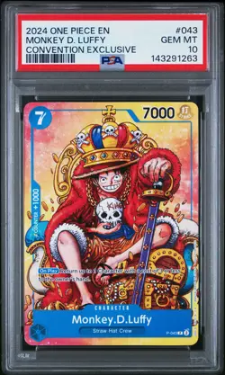 2024 ONE PIECE PROMOS CONVENTION EXCLUSIVE #043 MONKEY D. LUFFY PSA 10 - Image 1