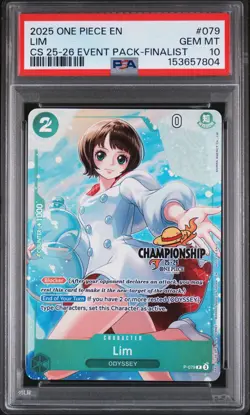 2025 ONE PIECE CHAMPIONSHIP 2025-26 EVENT PACK FINALIST #079 LIM PSA 10 - Image 1