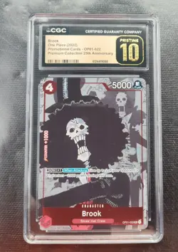 2022 One Piece Brook OP01-022 Prem. Collec. 25th Anniv. Alt Art CGC 10 Pristine - Image 4