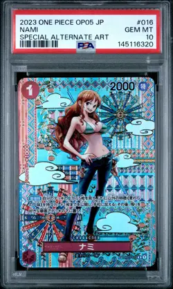 2023 ONE PIECE JPN AWAKENING OF THE NEW ERA SPECIAL ALT ART #016 NAMI PSA 10 - Image 1