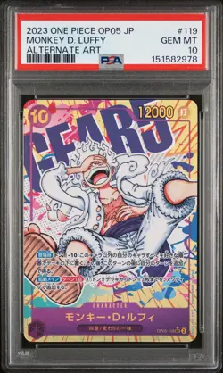 2023 ONE PIECE JPN AWAKENING OF THE NEW ERA ALT ART #119 MONKEY D. LUFFY PSA 10 - Image 1