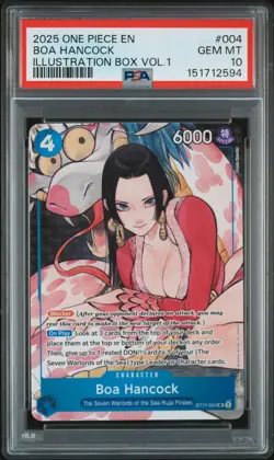2025 ONE PIECE PROMOS ILLUSTRATION BOX VOL.1 #004 BOA HANCOCK PSA 10 - Image 1