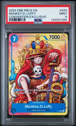 2024 ONE PIECE PROMOS CONVENTION EXCLUSIVE #043 MONKEY D. LUFFY PSA 9 - Image 1