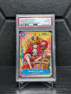 2024 One Piece EN Convention Exclusive #043 Monkey D. Luffy PSA 10 GEM MINT - Image 3