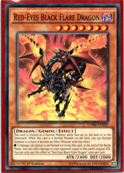 Red-Eyes Black Flare Dragon - CORE-EN020 - Super Rare - 1st Edition - Yugioh - Image 1