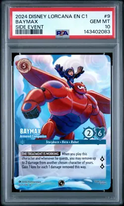 2024 DISNEY LORCANA EN C1-SIDE EVENT #9 BAYMAX ARMORED COMPANION PSA 10 - Image 1