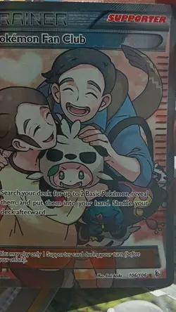 Pokemon Fan Club Trainer Supporter Ultra Rare Full Art Holo Card 106/106 - Image 1