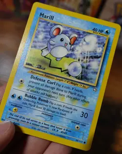 Marill 66/111 Additional Yellow Ink Error Misprint Neo Genesis Pokemon Card VLP - Image 3