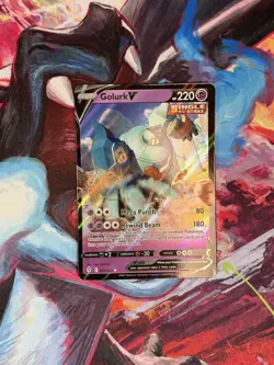 Golurk V 070/203 SWSH07: Evolving Skies Ultra Rare Pokemon Card - Image 1