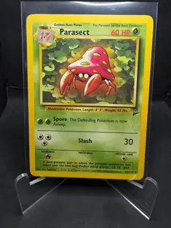 Pokemon TCG 1st Ed. Paras Parasect 2-Card Evolution Lot WOTC Vintage 1999 NM/LP - Image 1