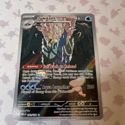 Pokemon Clawitzer Illustration Rare Full Art Holo Card 141/132 Me01 Water - Image 1