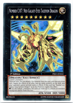 Number C107: Neo Galaxy-Eyes Tachyon Dragon - PRIO-EN041 - Super Rare Yugioh - Image 1