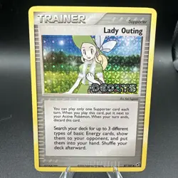 Pokemon Card - Lady Outing Deoxys 87/107 Reverse Holo Stamped - Image 1