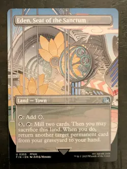 MTG Eden Seat of the Sanctum Borderless Final Fantasy NM Magic Card Regular - Image 1