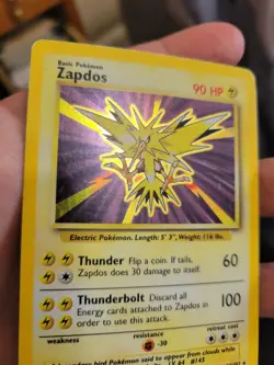 Pokemon TCG Zapdos Holo Rare Unlimited Card Base Set 16/102 MP - Image 2