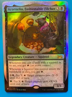 MTG 1x FOIL Acornelia, Fashionable Filch 31 The List - Unfinity Magic the x1 NM - Image 1
