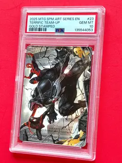 2025 MTG SPIDER-MAN Art Series TERRIFIC TEAM-UP #23 PSA 10 NOTE: NO GOLD Stamp‼ - Image 3