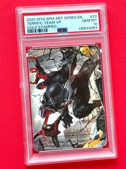 2025 MTG SPIDER-MAN Art Series TERRIFIC TEAM-UP #23 PSA 10 NOTE: NO GOLD Stamp‼ - Image 4