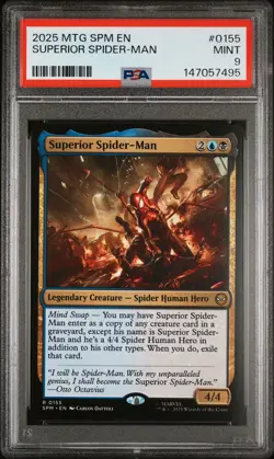 2025 MAGIC THE GATHERING MARVEL'S SPIDER-MAN #0155 SUPERIOR SPIDER-MAN PSA 9 - Image 1