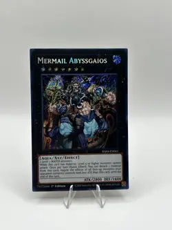 In Hand YUGIOH RA04-EN065 MERMAIL ABYSSGAIOS - SECRET RARE 1st EDITION - Image 1
