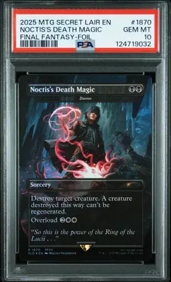 2025 MTG SECRET LAIR DROP GRIMOIRE-FOIL #1870 NOCTIS'S DEATH MAGIC PSA 10 - Image 1