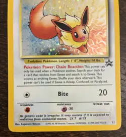 Pokemon - Eevee - #11 WOTC Black Star Promo - Holo Promo - Near Mint Vintage - Image 3