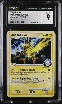 ZAPDOS G Arceus Holo Rare CGC 9 Pokemon [Nostalgium] - Image 1